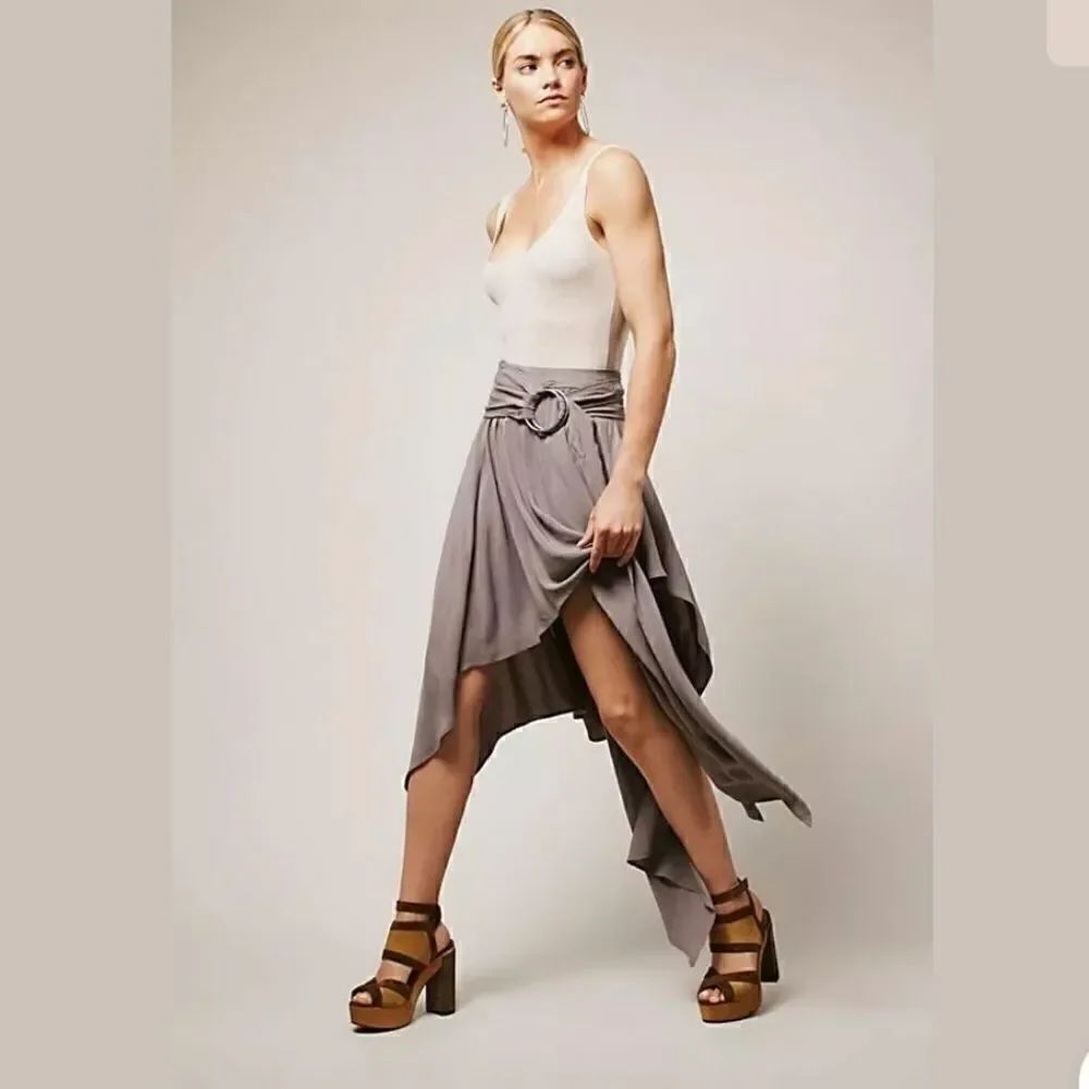 🆕FREE PEOPLE ASYMMETRICAL MADISON MIDI SKIRT